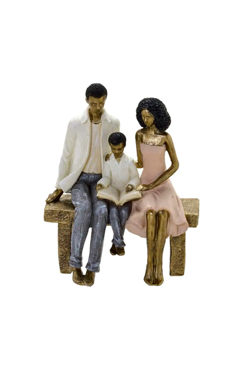 Escultura Decorativa de Família Amor que Educa