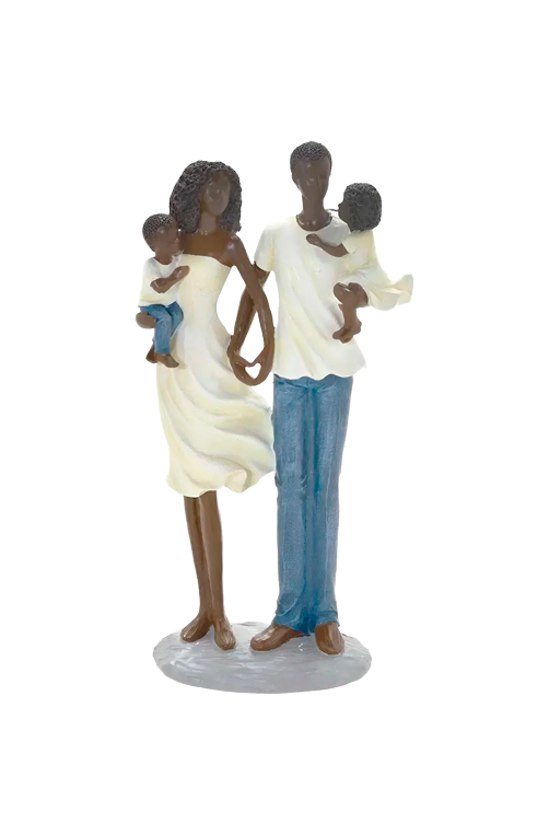 Escultura Decorativa de Família em Harmonia