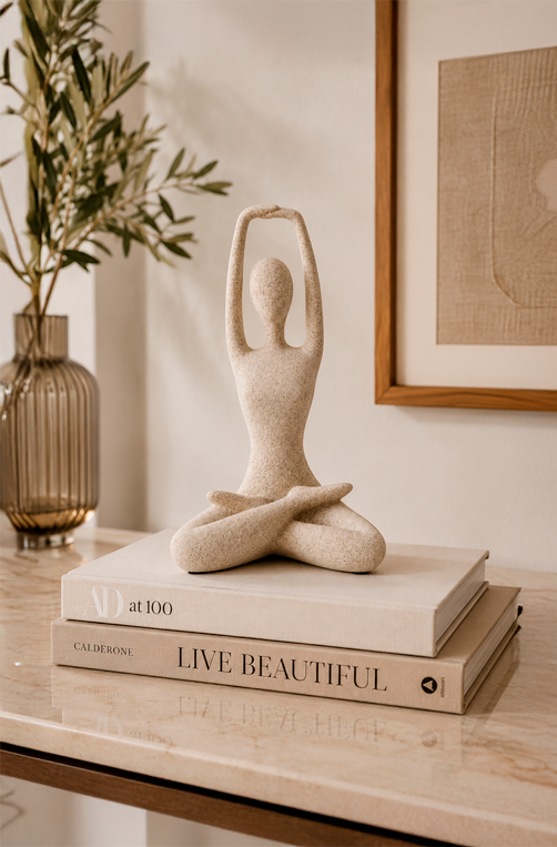 Escultura Decorativa Yoga Posição de Lótus