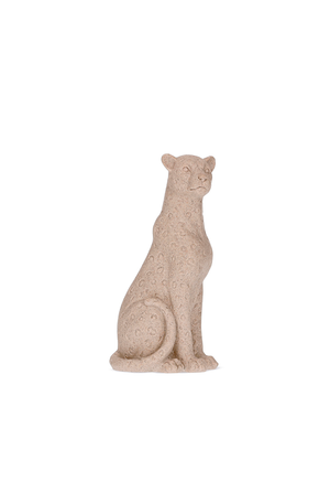 Escultura Decorativa Leopardo em Poliresina 26cm