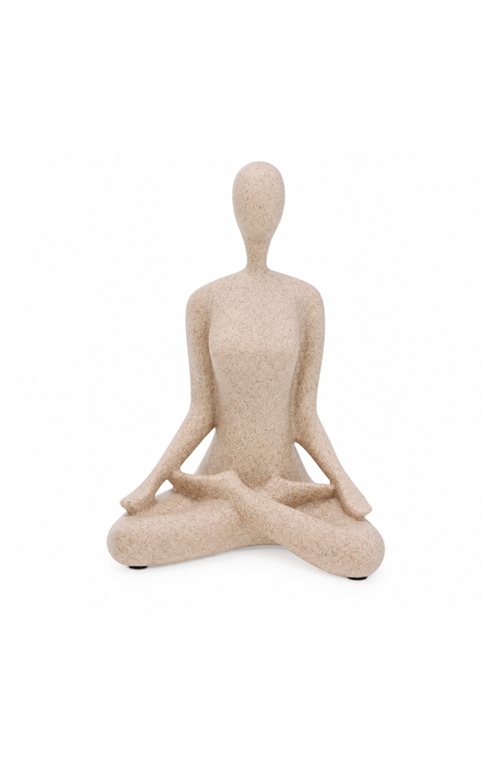 Escultura Decorativa Yoga em Posição de Meditação