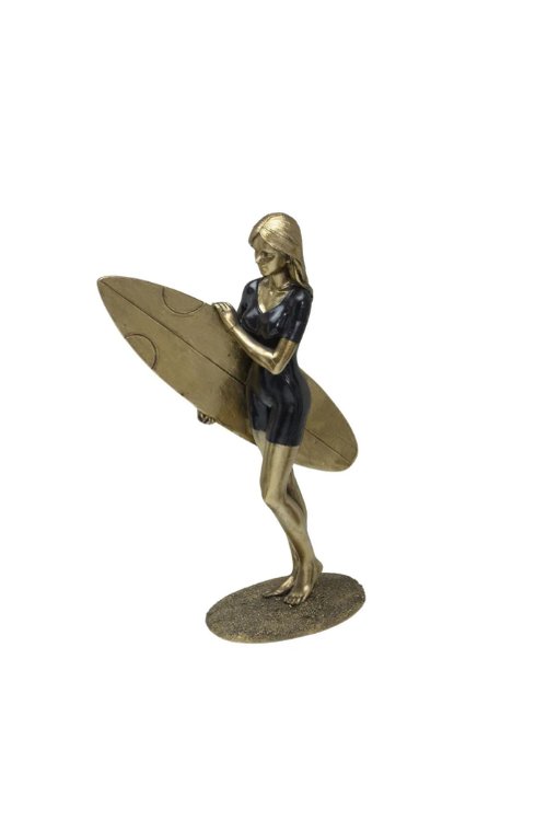 Escultura Surfista em Resina