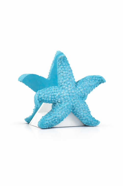 Porta Guardanapo Estrela Azul em Resina