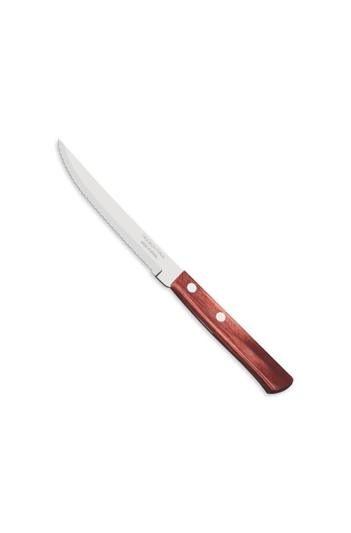 Faca para churrasco inox polywood vermelho
