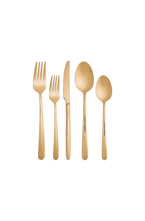 Faqueiro de Aço Inox Viena Champanhe Fosco 30 Peças