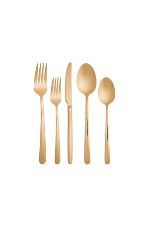 Faqueiro de Aço Inox Viena Champanhe Fosco 30 Peças