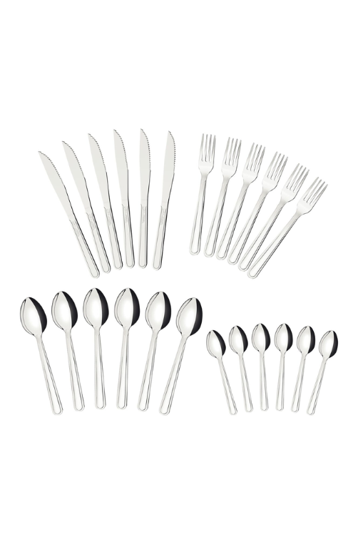 Faqueiro Búzios em Aço Inox com Detalhe 24 Peças