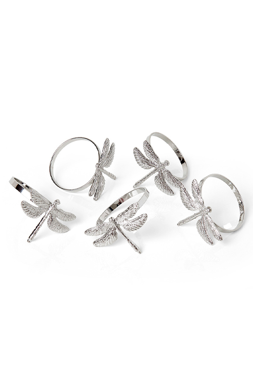 Conjunto de Anéis de guardanapo complement Libélula - 4 peças