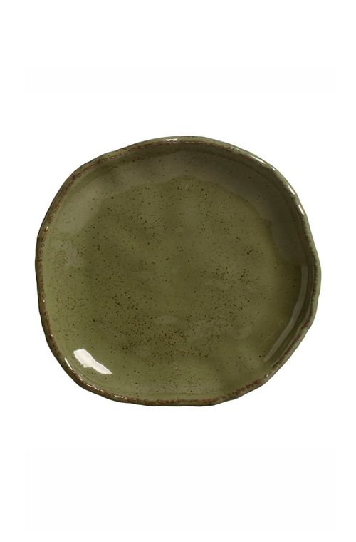 Prato de Sobremesa Orgânico Eco Jade em Stoneware Ø19cm