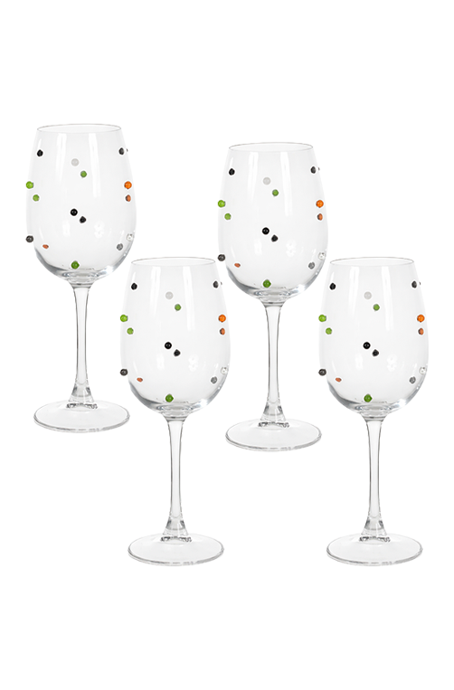Conjunto com 4 Taças de Vinho Dot Colors 440ml