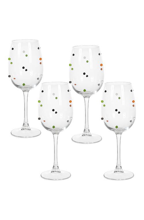 Conjunto com 4 Taças de Vinho Dot Colors 440ml
