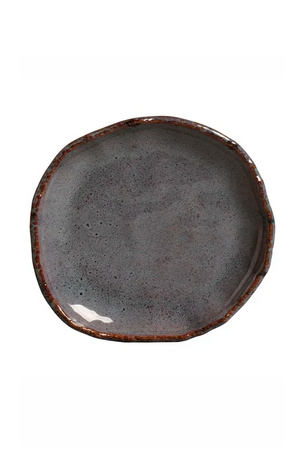 Prato para Sobremesa Orgânico Eco Stone Basalto Azul