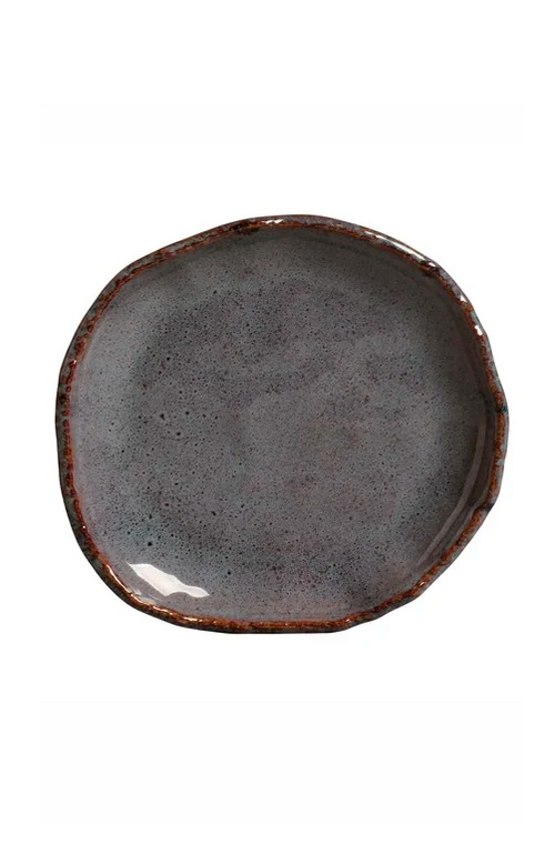 Prato para Sobremesa Orgânico Eco Stone Basalto Azul