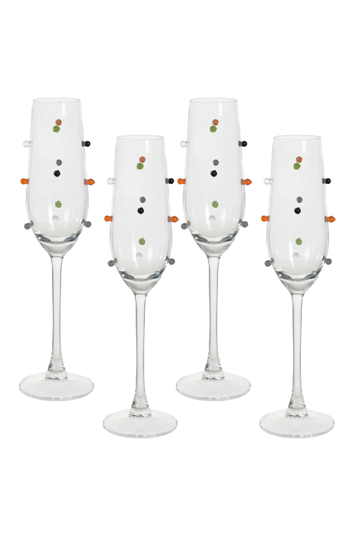 Conjunto com 4 Taças de Campanhe Dot Colors 180ml