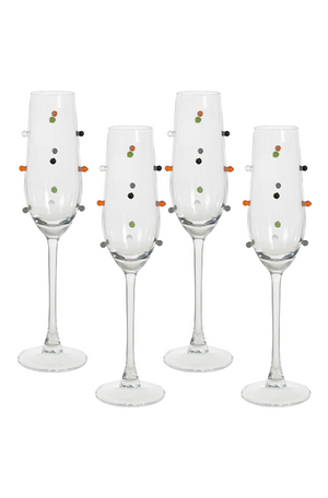 Conjunto com 4 Taças de Campanhe Dot Colors 180ml
