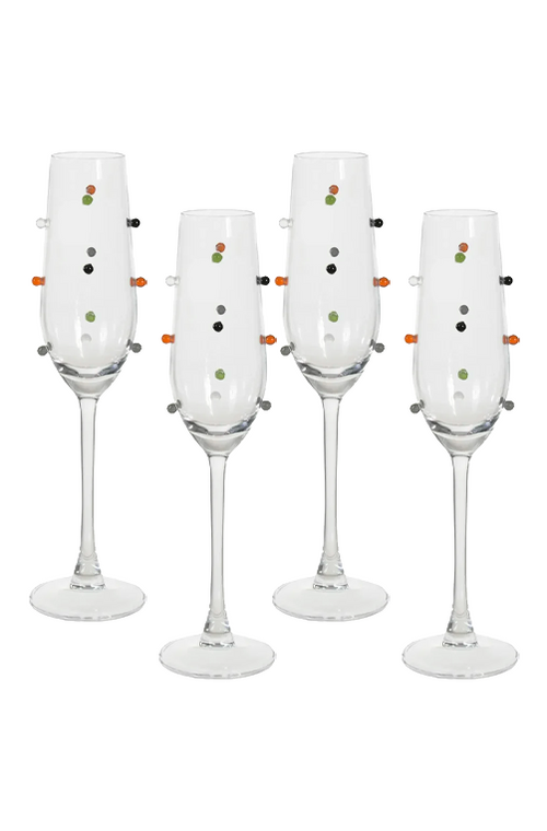 Conjunto com 4 Taças de Campanhe Dot Colors 180ml