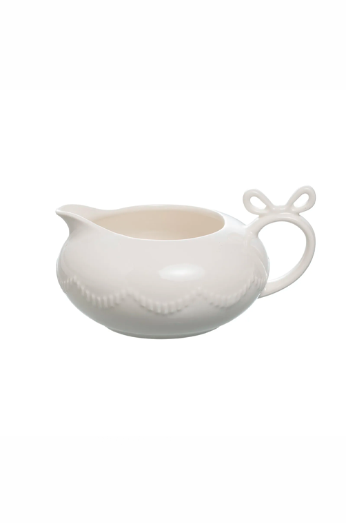 Leiteira Lacet em New Bone China Branco 250ml