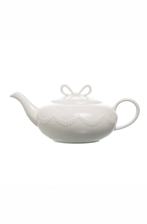Bule para Chá Lacet em New Bone China Branco 1,2L
