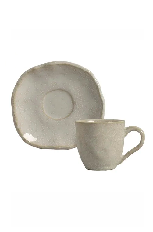 Xícara para Café com Pires Orgânico Eco Stone Arenito
