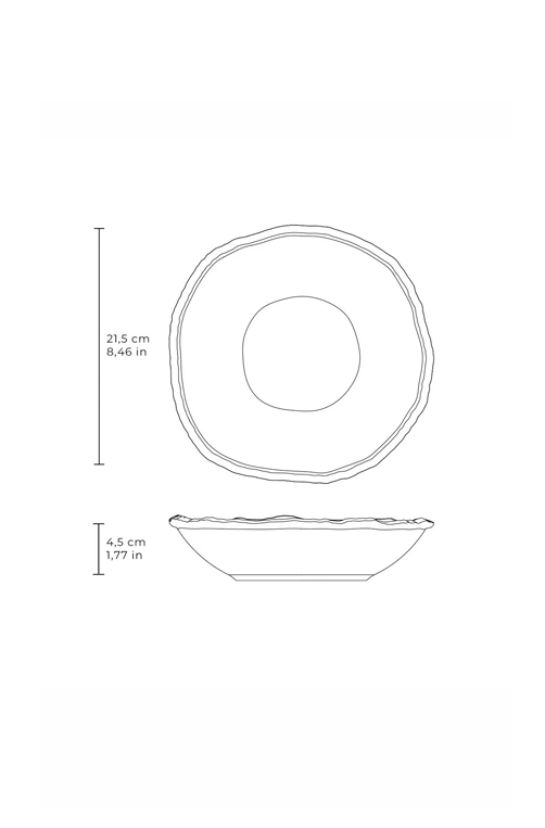 Prato Fundo Orgânico Eco Basalto Ø21,5cm