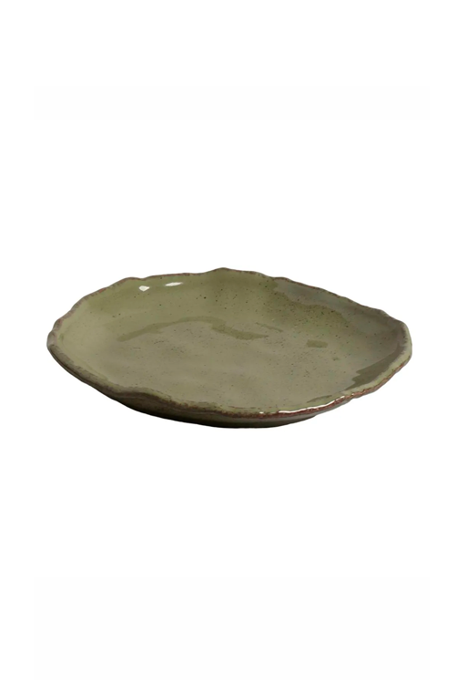 Prato de Sobremesa Orgânico Eco Jade em Stoneware Ø19cm