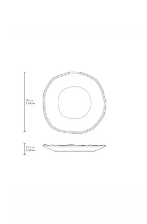 Prato para Sobremesa Orgânico Eco Stone Basalto Azul