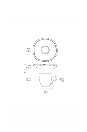 Xícara para Café com Pires Orgânico Eco Stone Arenito