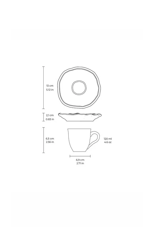 Xícara para Café com Pires Orgânico Eco Stone Arenito
