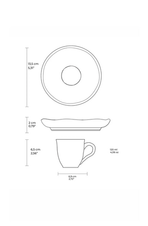 Xícara de Café com Pires Bio Pietra 120ml