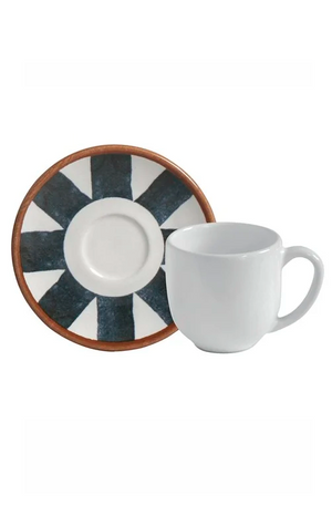 Xícara para Café com Pires Coup Stoneware Trópico Abstrato 97ml