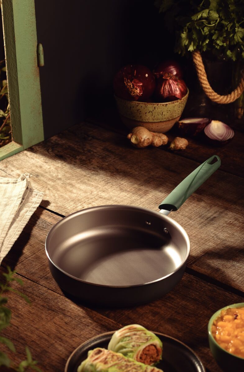 Frigideira Reta LYF em Alumínio Antiaderente Starflon Max Verde Natureza 1,4 L