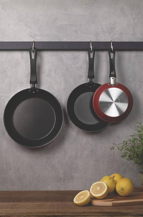 Conjunto de 3 Frigideiras de Aluminio Caribe Vermelho