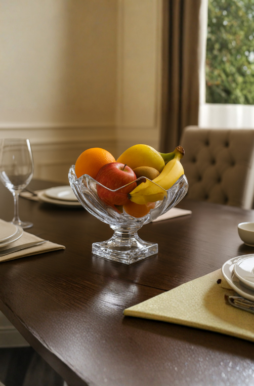 Fruteira de Vidro Clássica com Pé 24,7cm