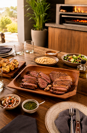 Gamela Funda para Churrasco em Madeira