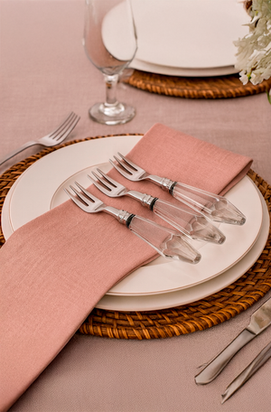 Conjunto de Talheres para Aperitivo Finger Food Garbo Luma Silver 4 Peças