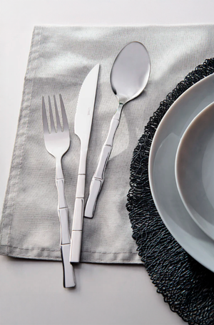 Conjunto de Garfos para Mesa de Aço Inox Bambu Elegant 6 Peças