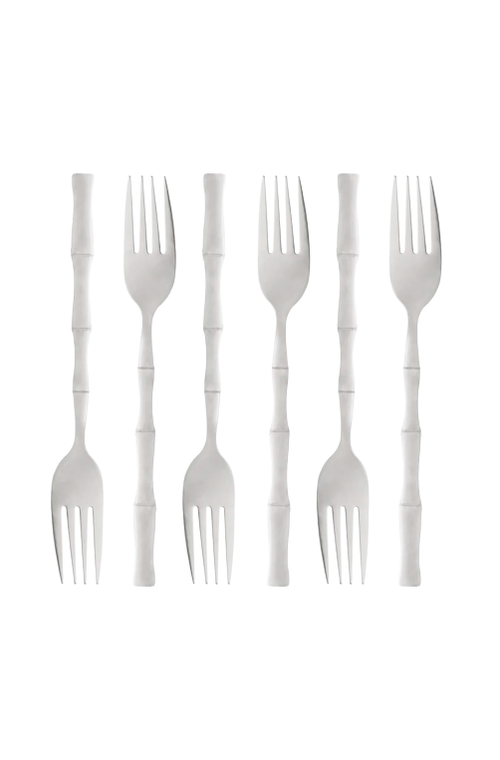Conjunto de Garfos para Mesa de Aço Inox Bambu Elegant 6 Peças