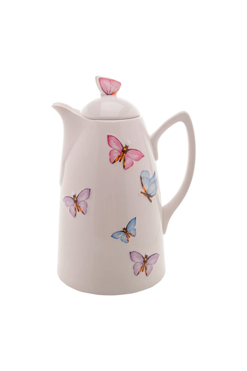 Garrafa Térmica Borboleta em Porcelana