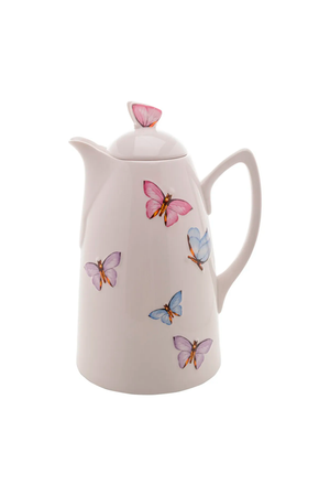 Garrafa Térmica Borboleta em Porcelana