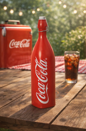 Garrafa Coca-Cola Hermet Vermelha em Vidro 1 Litro