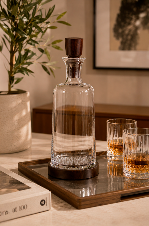 Garrafa Decorativa Cristallo em Vidro 1,2L