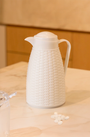 Garrafa Térmica New Rattan Branca Plástico 400ml