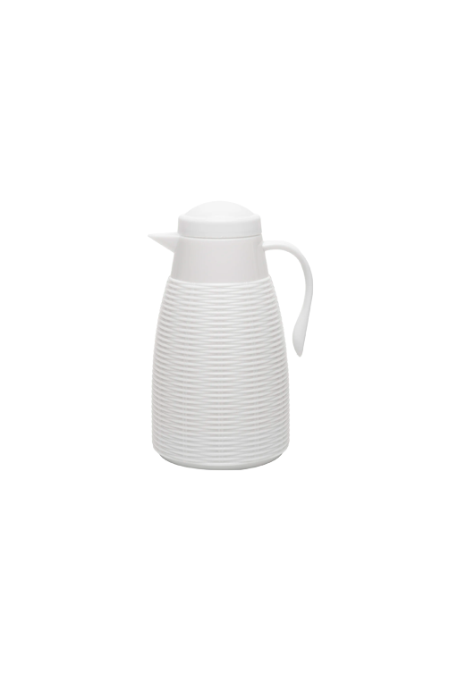 Garrafa Térmica 400ml Rattan Branco Plástico