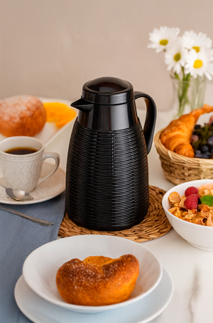 Garrafa Térmica Rattan 400ml Preto Plástico