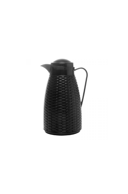Garrafa Térmica New Rattan Preto Plástico 400ml