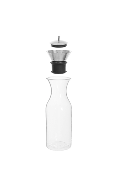 Garrafa com Tampa Transparente em Vidro Borossilicato 900ml