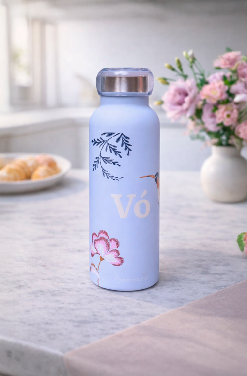 Garrafa Bubble Bordado de Vó 500ml