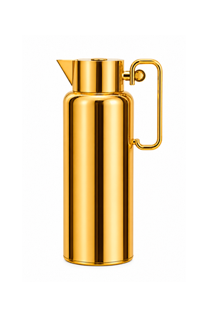 Garrafa Térmica Metal Fiori Dourada com Ampola de Vidro 1L