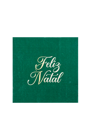 Conjunto de Guardanapo Natalino de Papel Verde 20 Peças