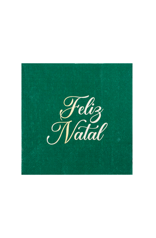 Conjunto de Guardanapo Natalino de Papel Verde 20 Peças